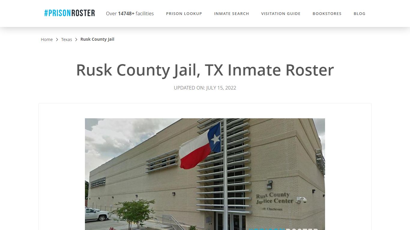 Rusk County Jail, TX Inmate Roster