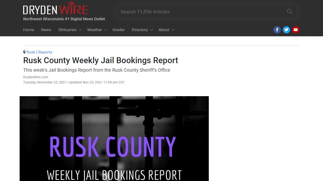 Rusk County Weekly Jail Bookings Report | Recent News ...